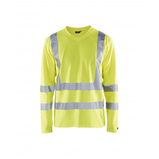 3381 T-shirt manches longues col V haute-visibilité anti-UV