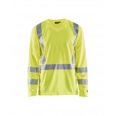 3383 T-shirt manches longues col V haute visibilité anti-UV anti-odeur