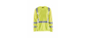 3383 T-shirt manches longues col V haute visibilité anti-UV anti-odeur