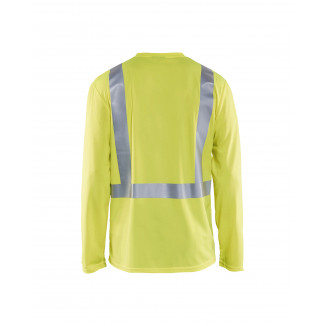 3383 T-shirt manches longues col V haute visibilité anti-UV anti-odeur