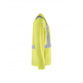 3383 T-shirt manches longues col V haute visibilité anti-UV anti-odeur