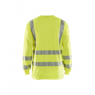 3385 T-shirt manches longues col V haute-visibilité anti-UV