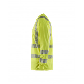 3385 T-shirt manches longues col V haute-visibilité anti-UV