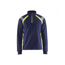 3432 Sweat col camionneur détails fluo