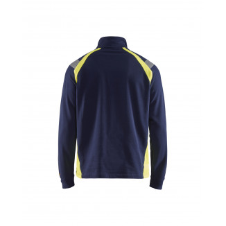 3432 Sweat col camionneur détails fluo