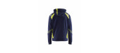 3433 Sweat zippé à capuche détails fluo