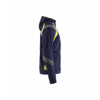 3433 Sweat zippé à capuche détails fluo