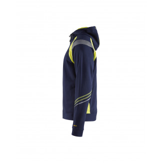 3433 Sweat zippé à capuche détails fluo