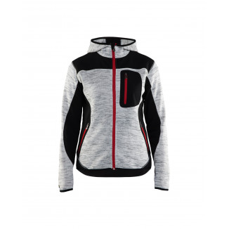 4931 Veste tricotée à capuche femme