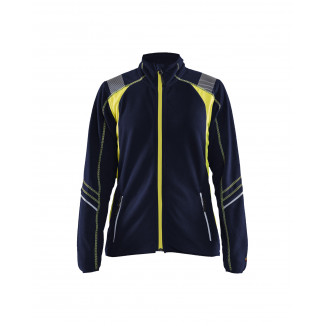 4973 Veste micropolaire détails fluo femme